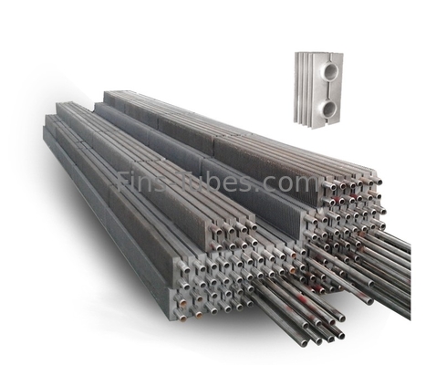 Extrudeerde Carbon Steel Fin Tube Zwart Geverfd Helder Kleur Vaste Gezweefde Vinnen 1-5 mm Dikte