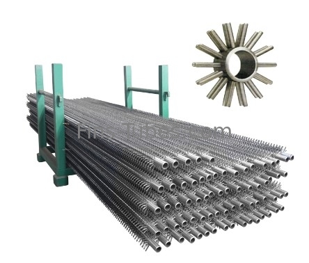 Extrudeerde Carbon Steel Fin Tube Zwart Geverfd Helder Kleur Vaste Gezweefde Vinnen 1-5 mm Dikte